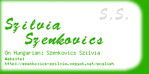 szilvia szenkovics business card